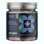 Premium Magic CBD & Delta-8 Silver Tropical Mix Vegan Gummies – 1000MG