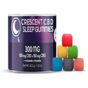 CBG + CBD Sleep Gummies crescent canna