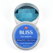 Bliss – Blue Raspberry Gummies – 250mg THC goldbuds